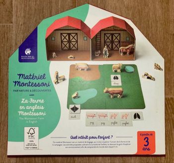 La ferme en anglais montessori pour enfants, Neuve