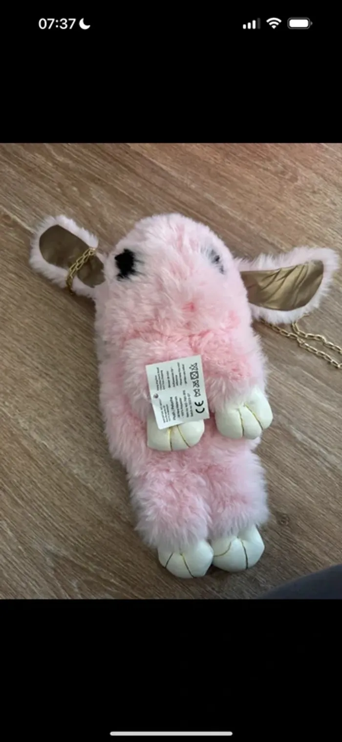 Sac peluche lapin bandouliere - photo numéro 2