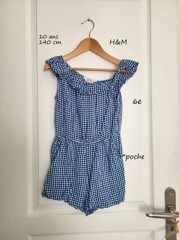 Combishort imprimé vichy H&m 10 ans