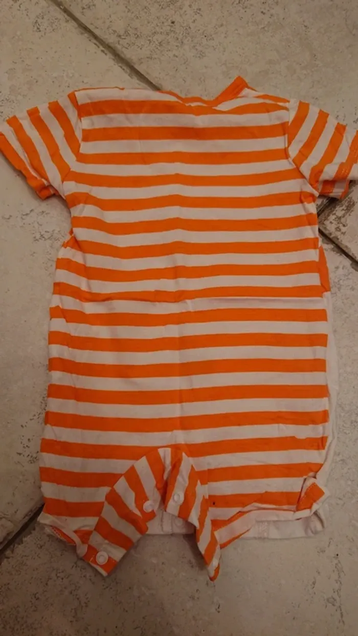 Barboteuse / combishort orange renard - photo numéro 2