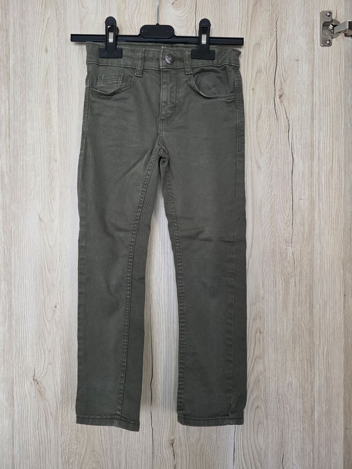 PANTALON SLIM ELASTHANNE GARÇON KAKI 5ANS KIABI