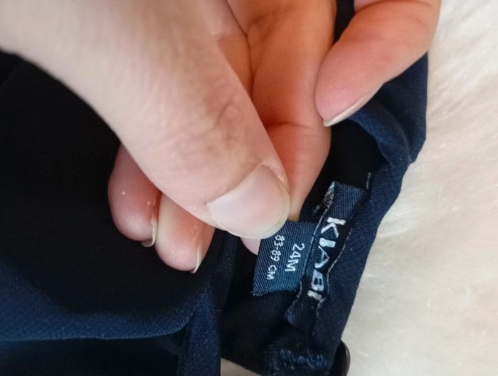 Kiabi 👗 petite robe fluide marine 2 ans idéale cérémonie - photo numéro 4