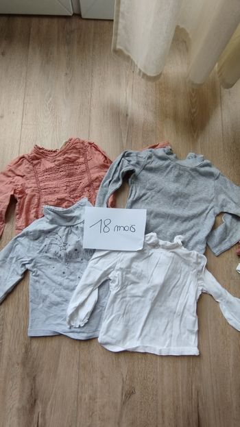 Lot de 4 tee shirt manches longues 