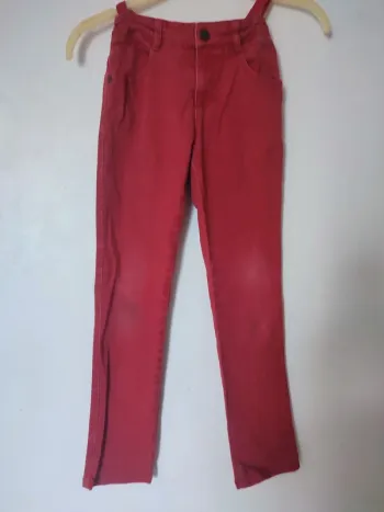 Cyrillus jeans rouge bordeaux taille 10 ans