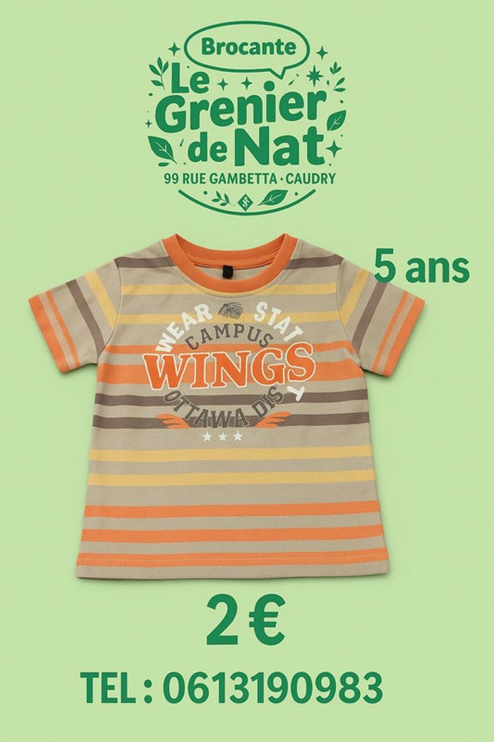 Tee shirt multicolore 5 ans