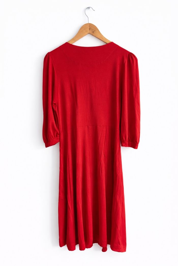 Robe fluide rouge Zara taille 40 L - photo numéro 4