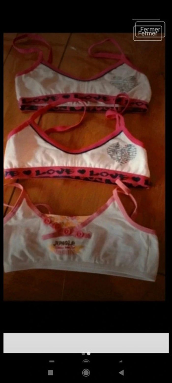 Lot 3 brassières 6 ans - photo numéro 2