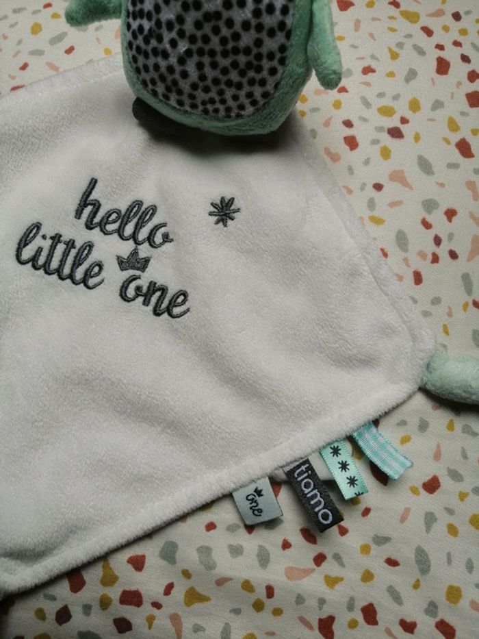Doudou chouette hibou tiamo mouchoir hello little one - photo numéro 3