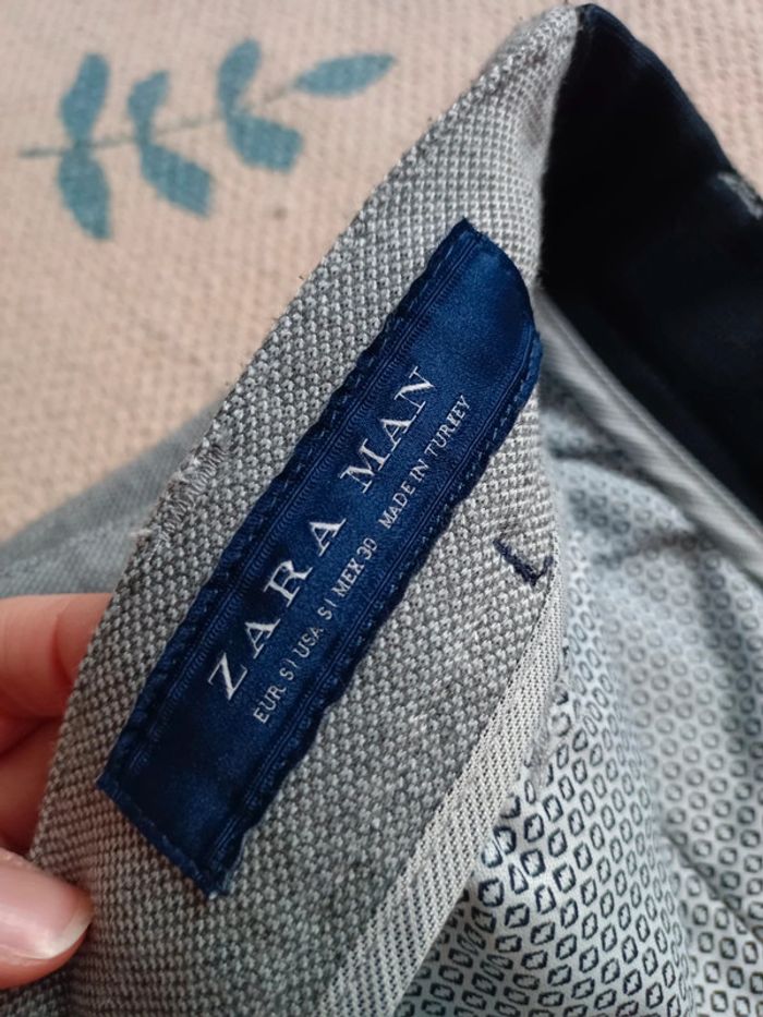 Pantalon gris zara man classe S élastique - photo numéro 7
