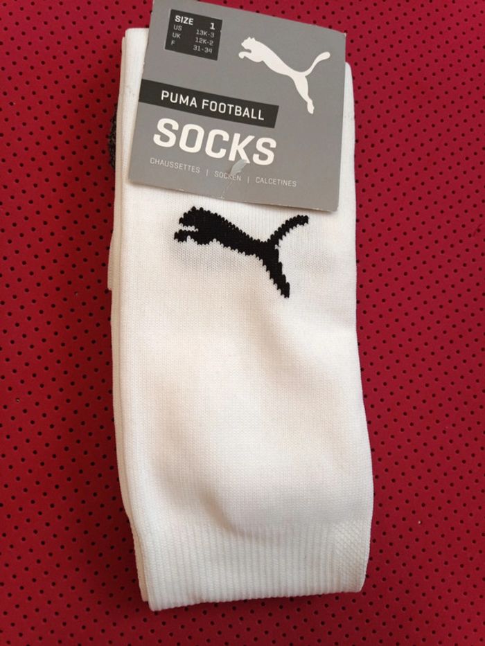 Chaussettes de foot AC Milan, Puma Authentique Officiel taille 31/34, neuf