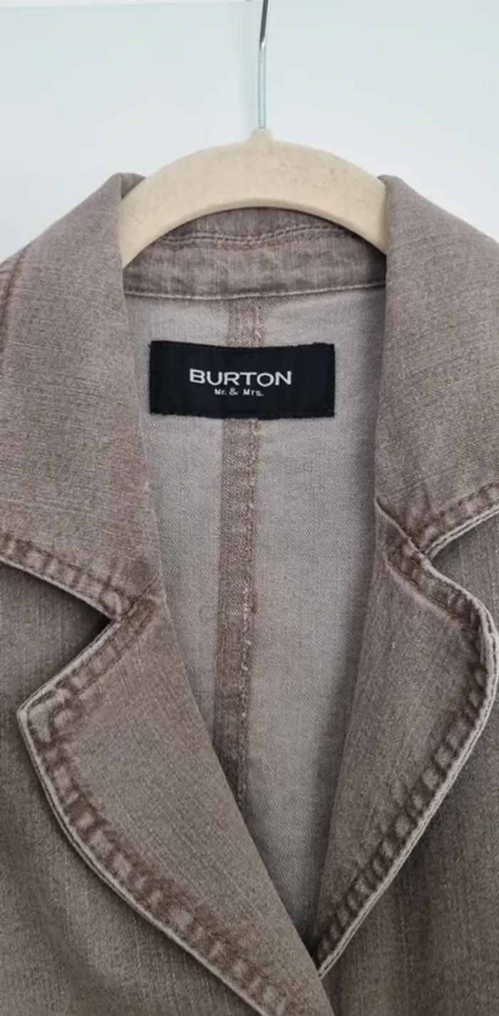 Veste en jean taupe beige burton 38 - photo numéro 2