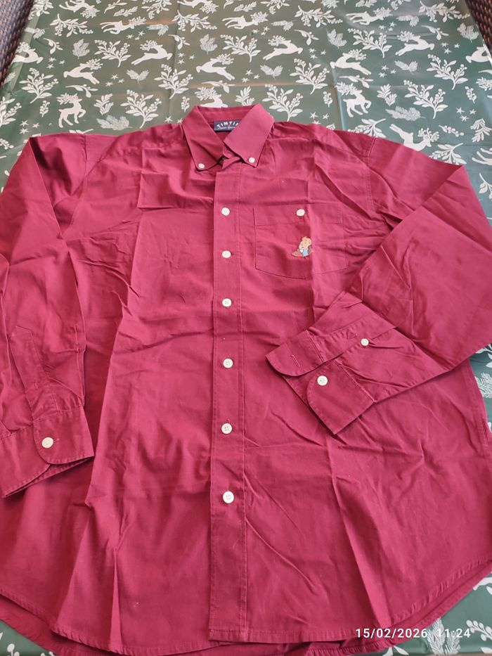 Chemise tintin taille S bordeau