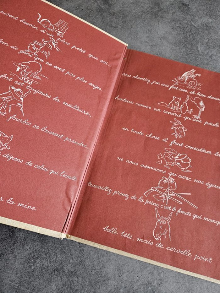 Livre ancien vintage "Les fables" de Jean de la Fontaine - Edition 1954 collector - photo numéro 2