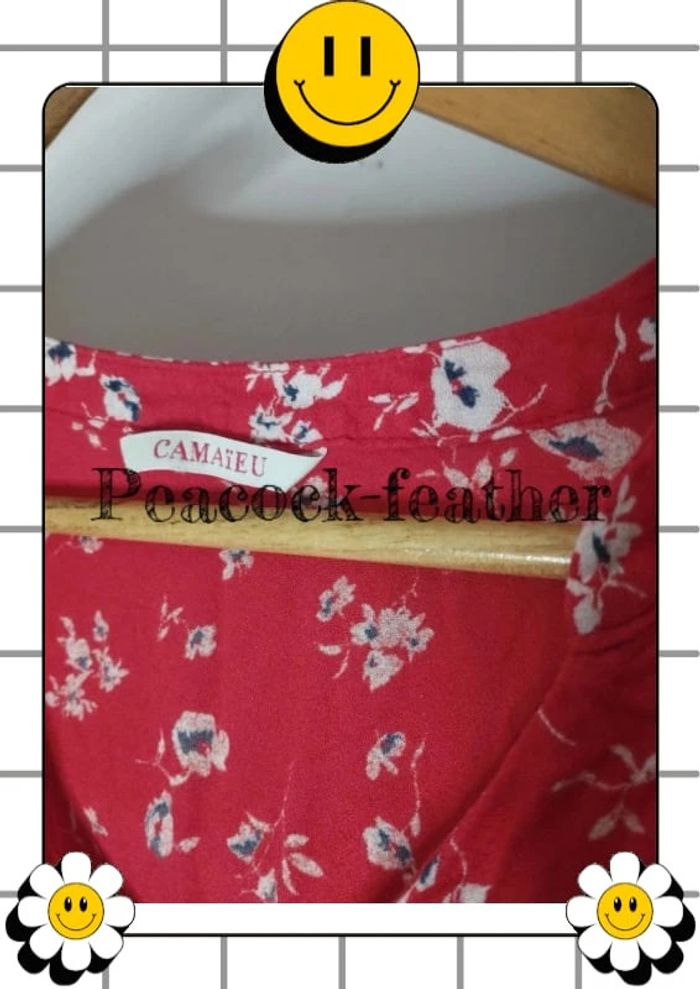 Haut débardeur rouge camaïeu 40/42 - photo numéro 4
