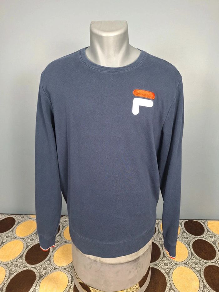 Sweat / crewneck fila homme vintage bleu / taille L brodé