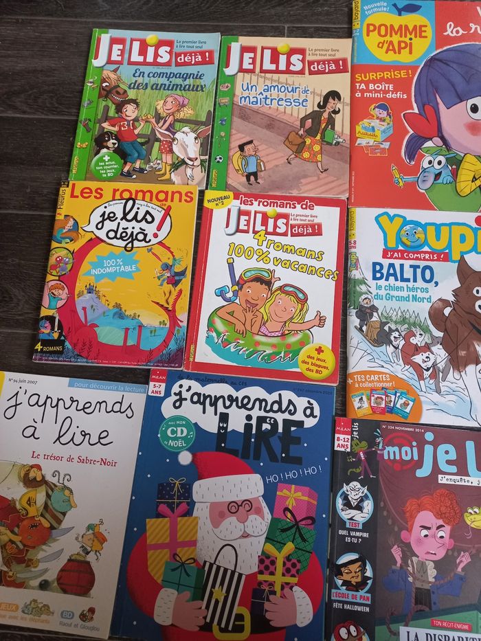 Lot 11 magazines enfant je lis deja pomme.d'api youpi julie images docs moi je lis - photo numéro 2