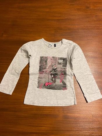 T-shirt manches longues 3 pommes 6/9 mois