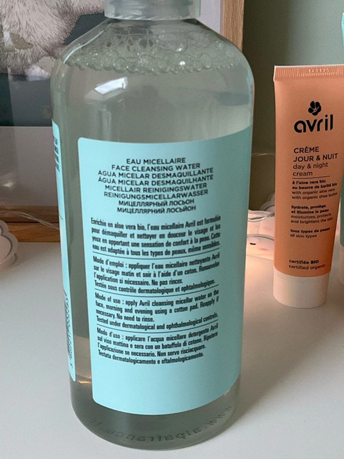 3 bouteilles eau micellaire avril 500ml - photo numéro 3