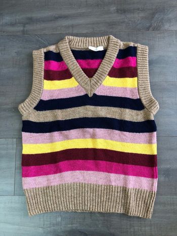 Pull rayé sans manches débardeur Mango taille S