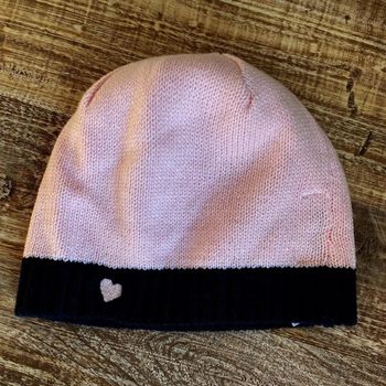 Bonnet Lisa rose  Rose clair et noir  Neuf  Taille 53