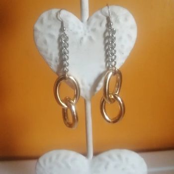 🌸Boucles d'oreilles chaîne et maillon "Zara" Tendance 2022 Neuves 🌸