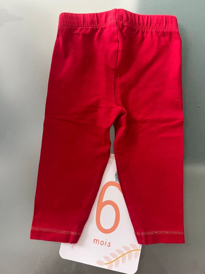 Leggings rouge - 6 mois - photo numéro 2