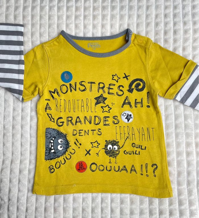 Tee-shirts garçon manches longues, 2 ans (lot de 2) - photo numéro 5