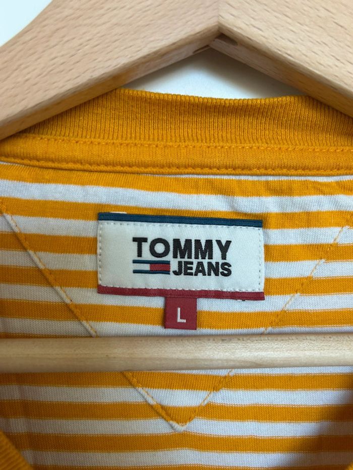 581 – t-shirt rayé jaune et blanc Tommy Hilfiger - photo numéro 3