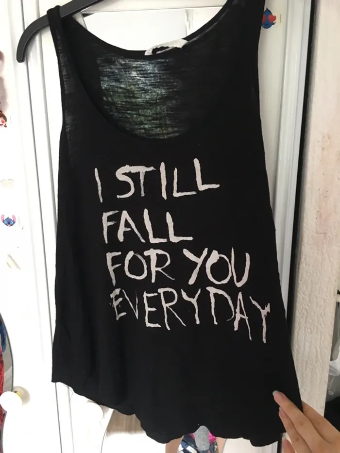 Débardeur avec inscription H&M noir
