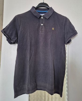 Polo Serge Blanco  homme bleu marine motif dos taille M 38