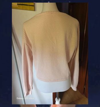 Jersey de punto cropped beige claro