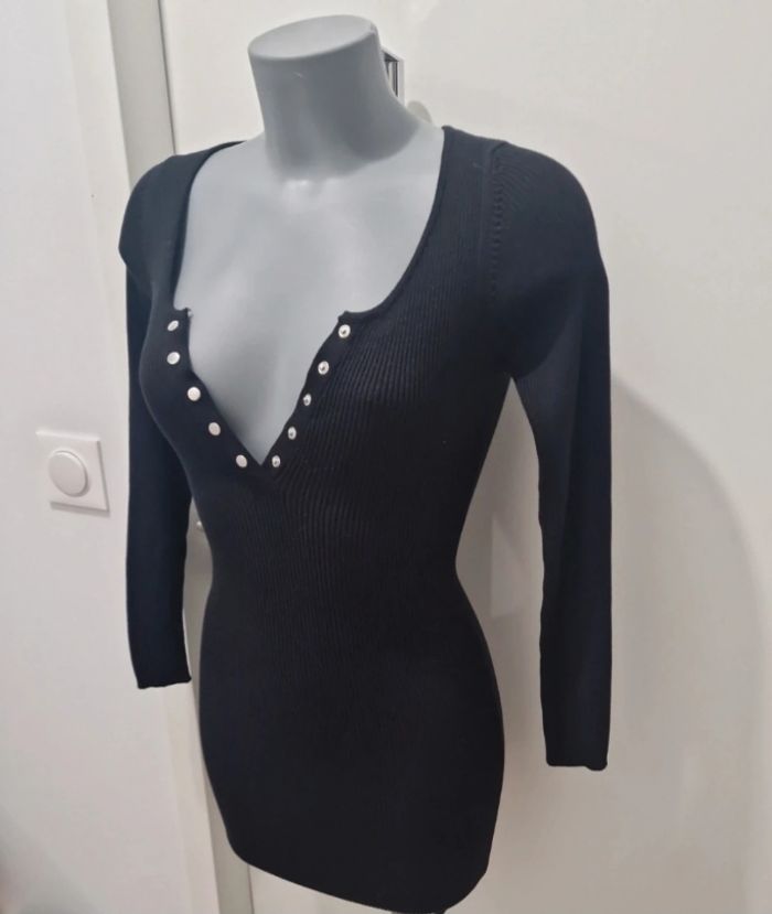 Robe courte noire moulante – Taille XS (34) - photo numéro 10