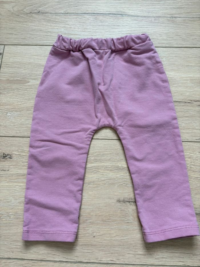Ensemble bébé Mayoral 6-9 mois – haut à cœurs & legging mauve - photo numéro 7