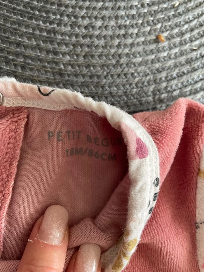 Pyjama petit béguin 18 mois velours - photo numéro 5