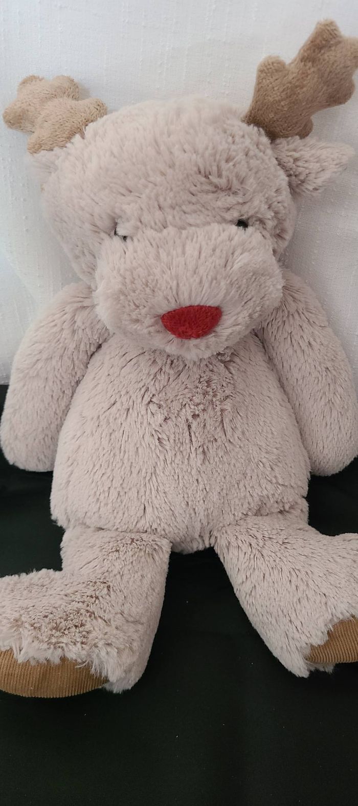 Peluche moyenne du renne Jingles de The Little White Company