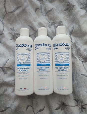 Lot de 3 Gel nettoyant surgras (corps /cheveux) Rivadouce - 500 ml