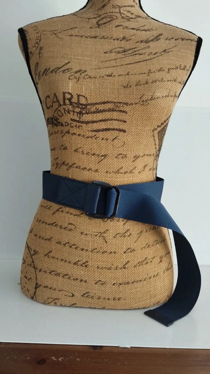 Ceinture ajustable bleu marine synthétique femme 110 cm - photo numéro 2