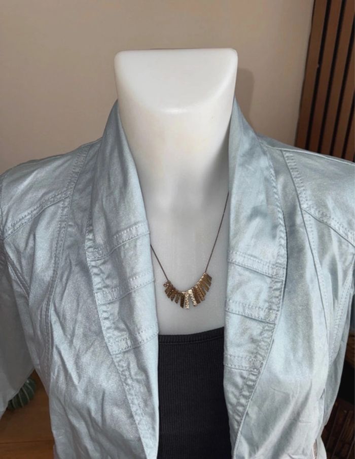 Veste blazer ou blouson turquoise - photo numéro 4