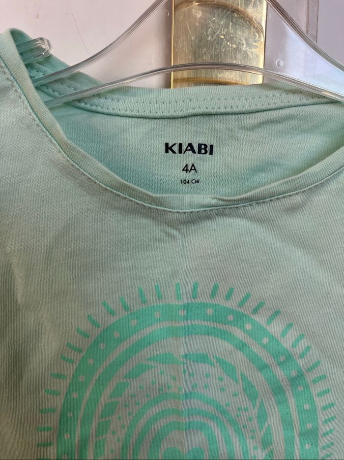 Tee-shirt Kiabi vert menthe arc-en-ciel - photo numéro 5