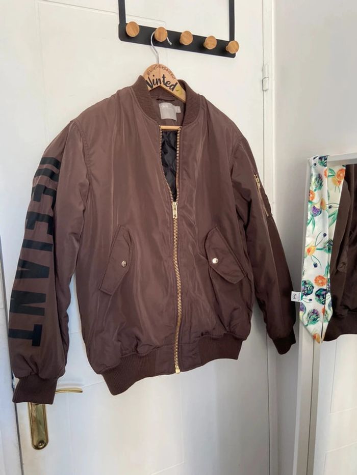 Veste intérieure matelassée bomber style aviateur Marron Asos Taille S