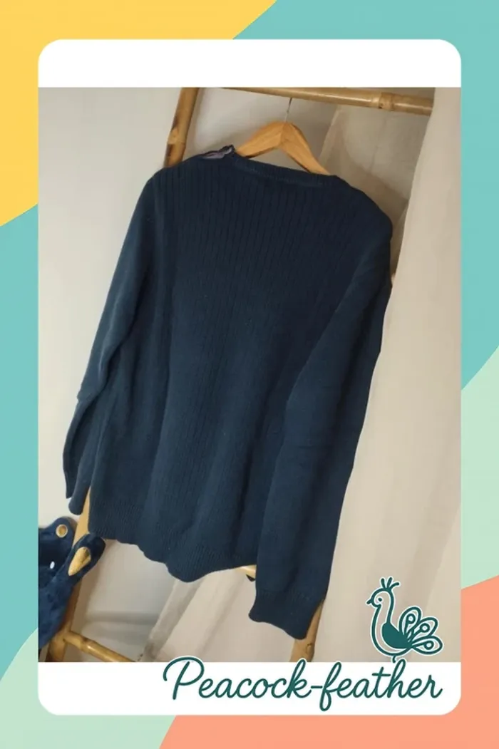 Pull bleu xxl/44 owk homme - photo numéro 2
