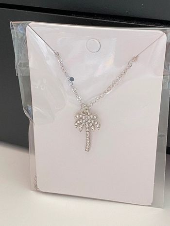 Collier pendentif palmier avec brillants