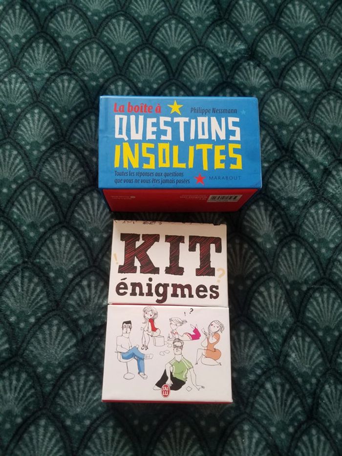 Lot de 2 jeux questions énigmes