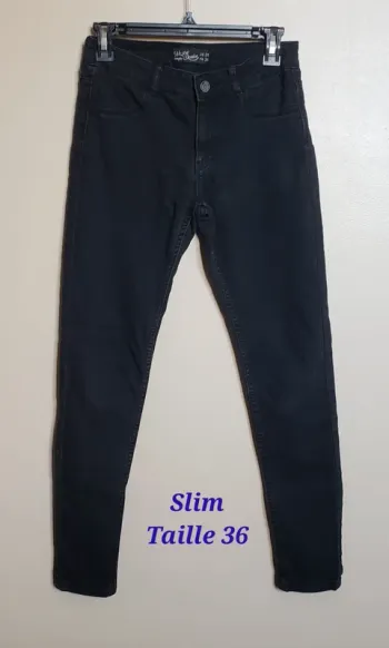 Jean Slim noir Jennyfer taille 36