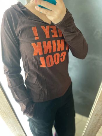 Sweat-shirt capuche marron