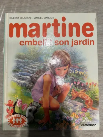livre vintage "Martine embellit son jardin"