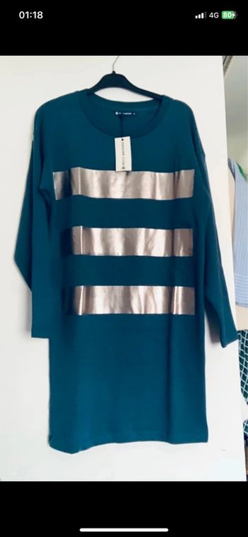 Très belle robe d'hiver toute douce et chaude signée de la marque Française • Petit Bateau