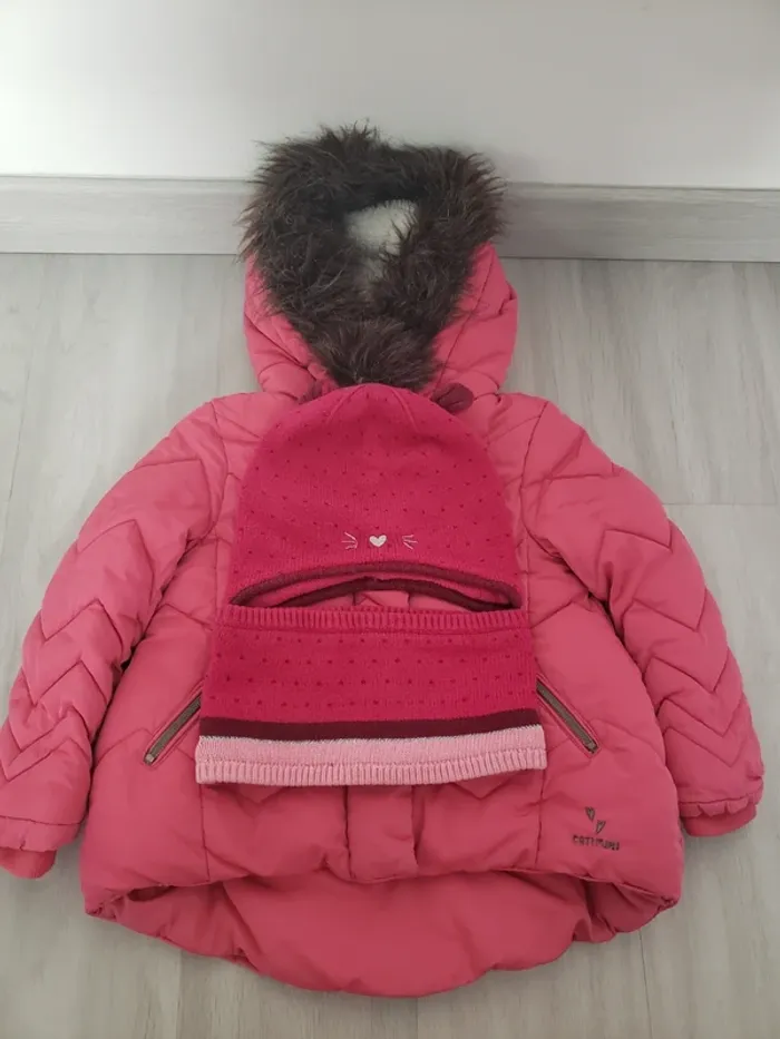 Doudoune Catimini 3 ans + bonnet/snood