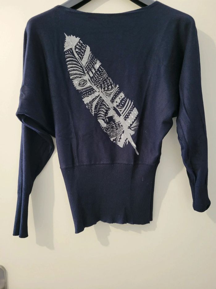 Pull légère bleu TU