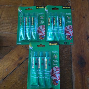Lot de 9 colles scotch gel glue